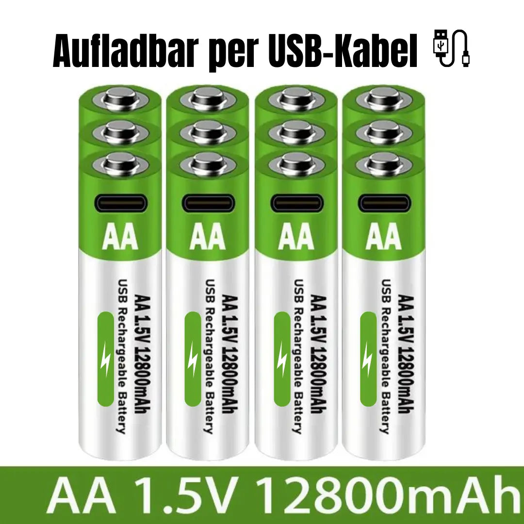 USB-Batterien - Nachhaltig & praktisch-Dalson-12 Stk.-Dalson.ch