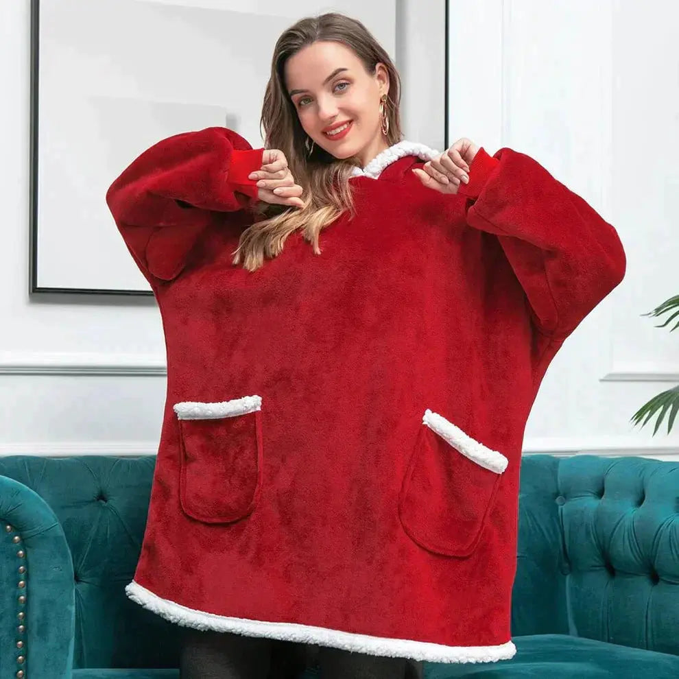 The Hoodie - Der XXL Hoodie für kalte Tage-Dalson-Rot / Länge 90cm-Dalson.ch