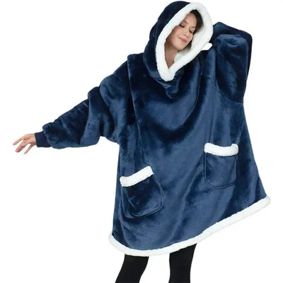 The Hoodie - Der XXL Hoodie für kalte Tage-Dalson-Navy Blau / Länge 90cm-Dalson.ch