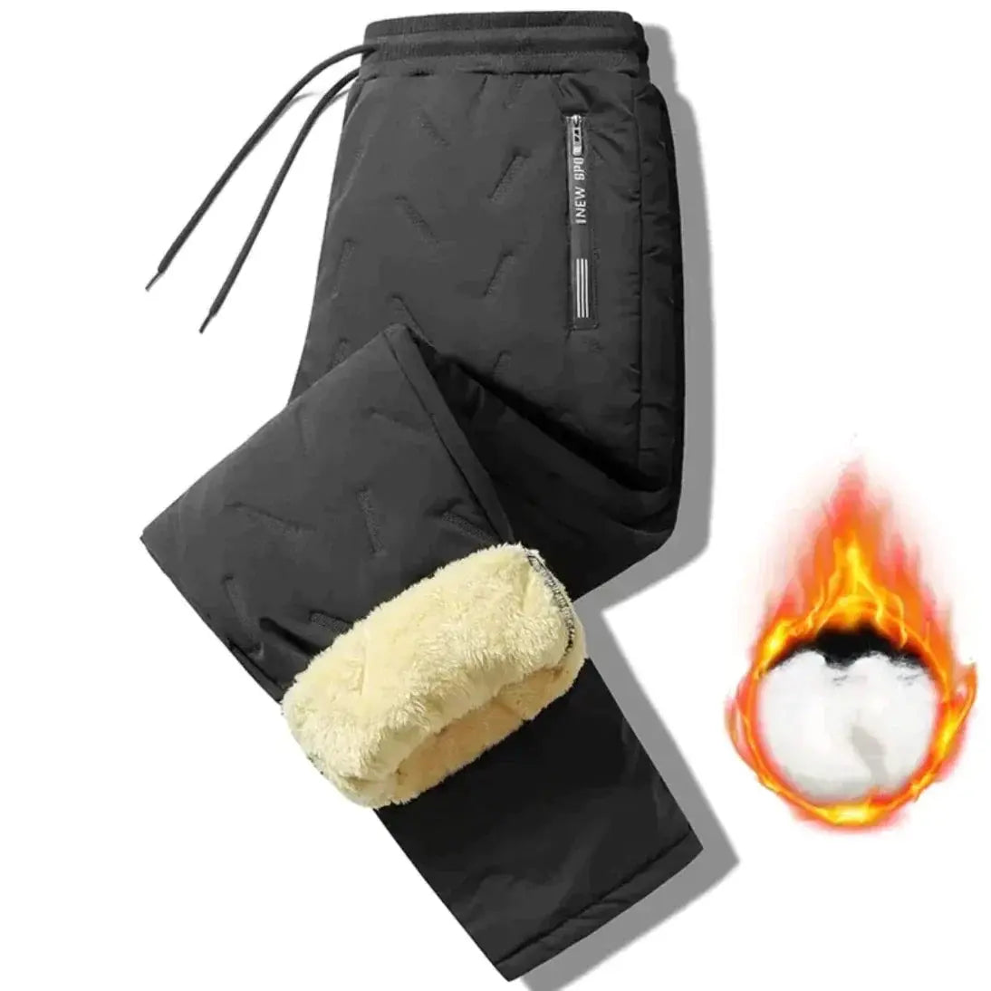 NorthWind - Gefütterte Winterhose-Dalson-S-Schwarz-Ohne Fuss-Elast-Dalson.ch