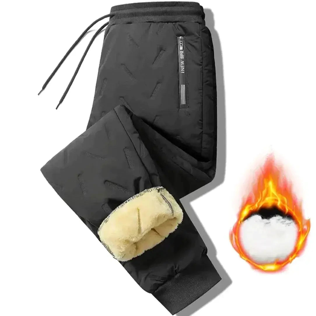 NorthWind - Gefütterte Winterhose-Dalson-S-Schwarz-Mit Fuss-Elast-Dalson.ch