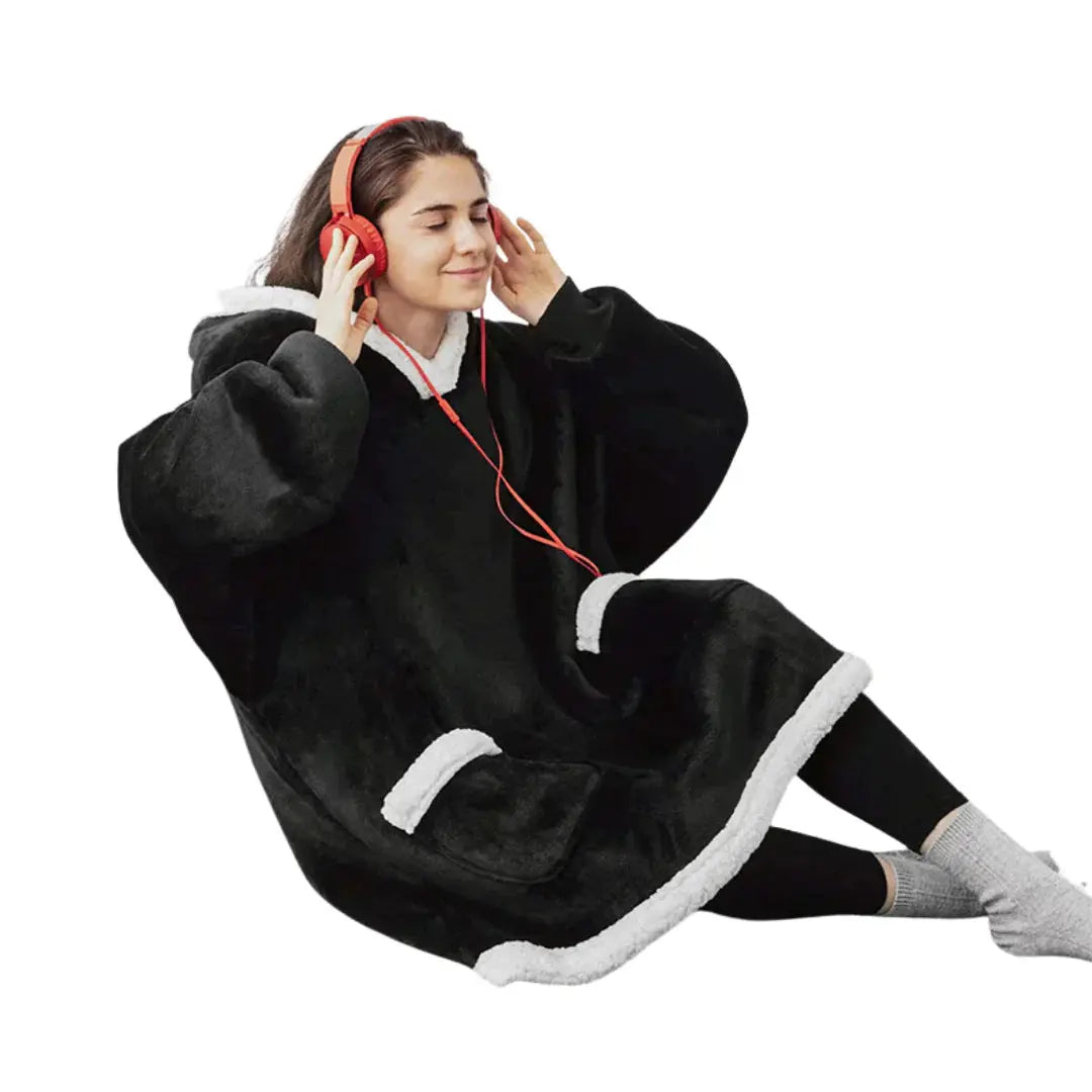 The Hoodie - Der XXL Hoodie für kalte Tage-Dalson-Schwarz / Länge 90cm-Dalson.ch