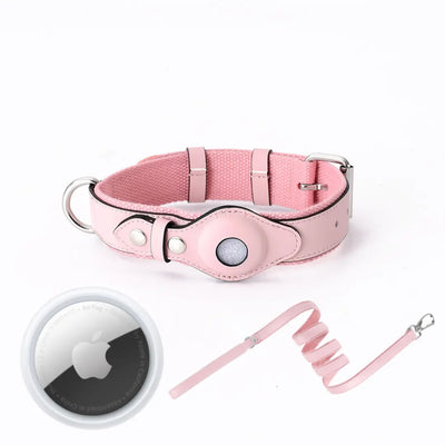AirTrack Hundehalsband - Weltweit ohne Abonnement!-0-Dalson-Pink-S (24-32cm)-Halsband mit Leine & Tracker-Dalson.ch