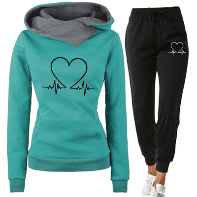 Heartbeat - Kuscheliger Jogginganzug Unisex-Dalson-Grün-S-Dalson.ch