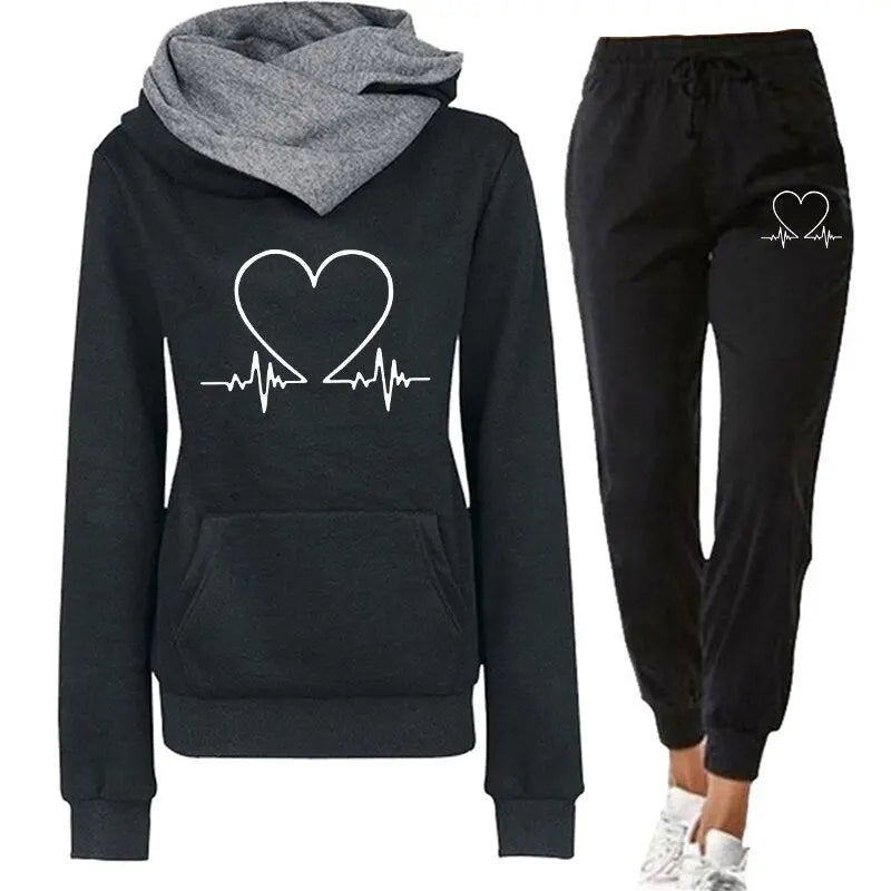 Heartbeat - Kuscheliger Jogginganzug Unisex-Dalson-Schwarz-S-Dalson.ch