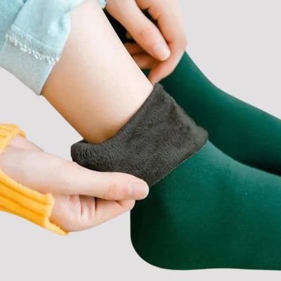 FleeceSocken - Die kuscheligsten Socken-Dalson-Grün 3er Set-Dalson.ch