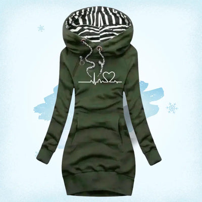 CozyHeart - Der Hoodie mit Herzschlag-Dalson-Grün-S-Dalson.ch