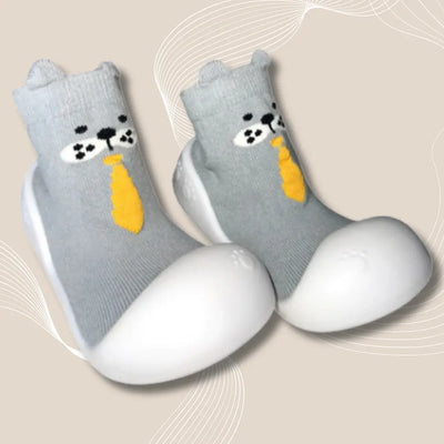Froggy - Die Schuhe für die ersten Monate-Dalson-Hellgrau-5-9 Monate-Dalson.ch