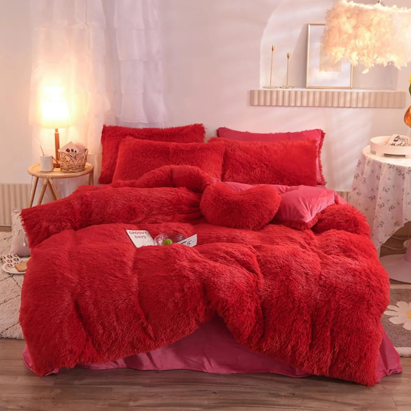FluffyDuvet - Der kuscheligste Bettanzug-Dalson-Rot-1.2m Matratze-Dalson.ch