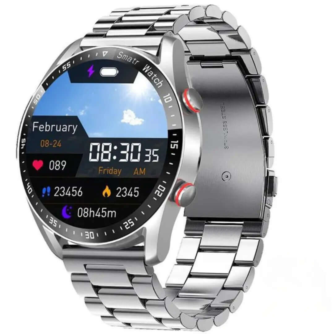 Multi SmartWatch - Mit Dolby Lautsprecher-Dalson-Edelstahl Silber-Dalson.ch