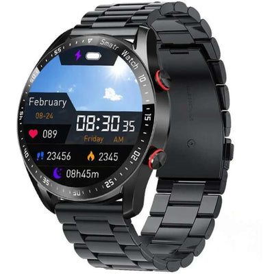 Multi SmartWatch - Mit Dolby Lautsprecher-Dalson-Edelstahl Schwarz-Dalson.ch