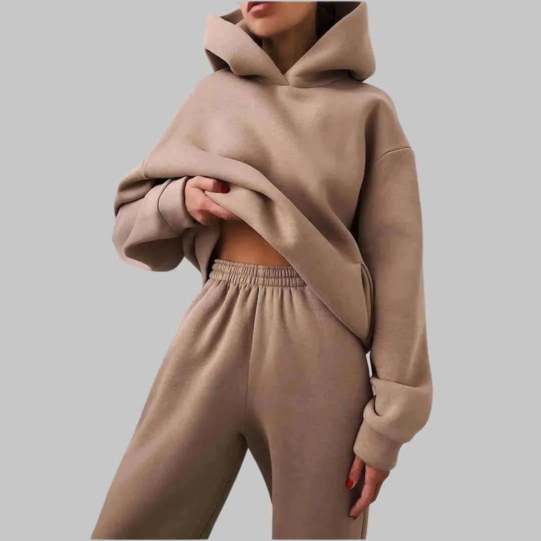 Elora - Bequemer Sweater SET-Dalson-Khaki-S-Dalson.ch