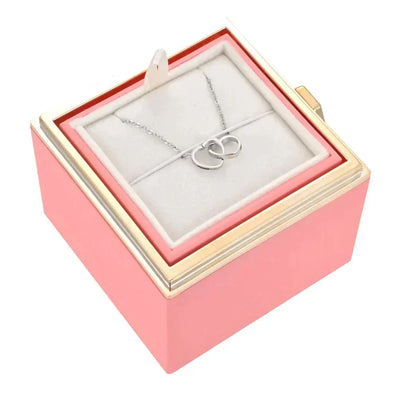 LoveBox - Das perfekte Geschenk-Dalson-Pink Rosenbox inkl. Silberkette-Dalson.ch